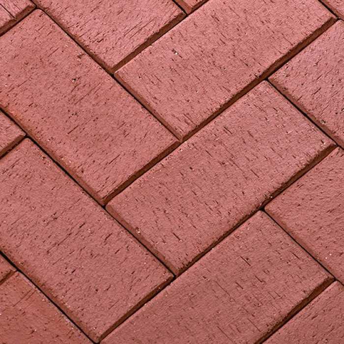 Клинкерная брусчатка ЛСР Эдинбург темно-красный 200х100х50 мм
