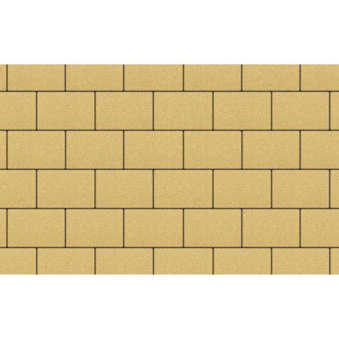 Плитка тротуарная Прямоугольник (Ла-Линия) Б.1.П.8 гладкий желтый, 300х200х80 мм